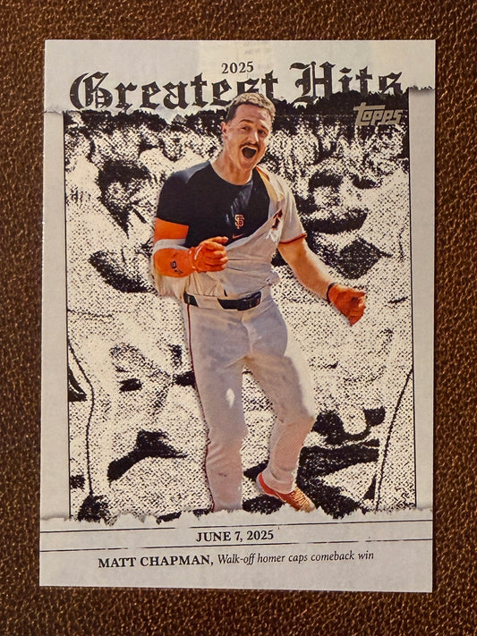 Matt Chapman - 2026 Topps Series 1 - Greatest Hits Insert - Giants