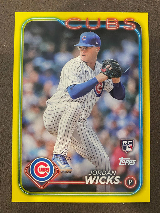 Jordan Wicks - 2024 Topps Series 2 - Yellow Parallels - Cubs