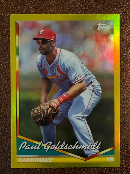 Paul Goldschmidt - 2024 Topps Archives - Yellow Foil - Cardinals