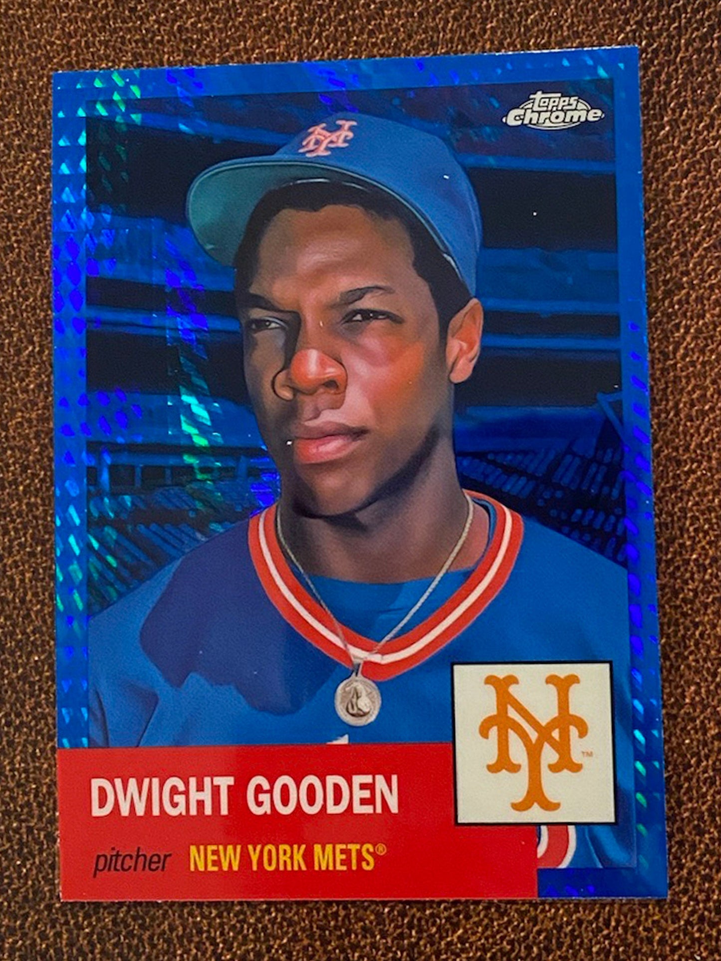 Dwight Gooden - 2022 Topps Chrome Platinum Anniversary - Blue Prism - Mets