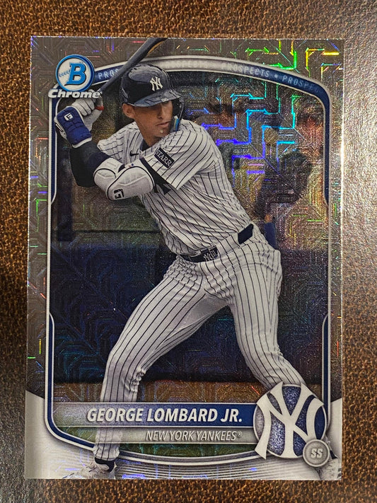 George Lombard Jr. - 2025 Bowman Chrome - Mojo Prospect - Yankees