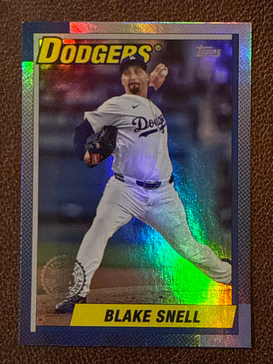 Blake Snell - 2025 Topps Update - 1990 Foil Insert - Dodgers
