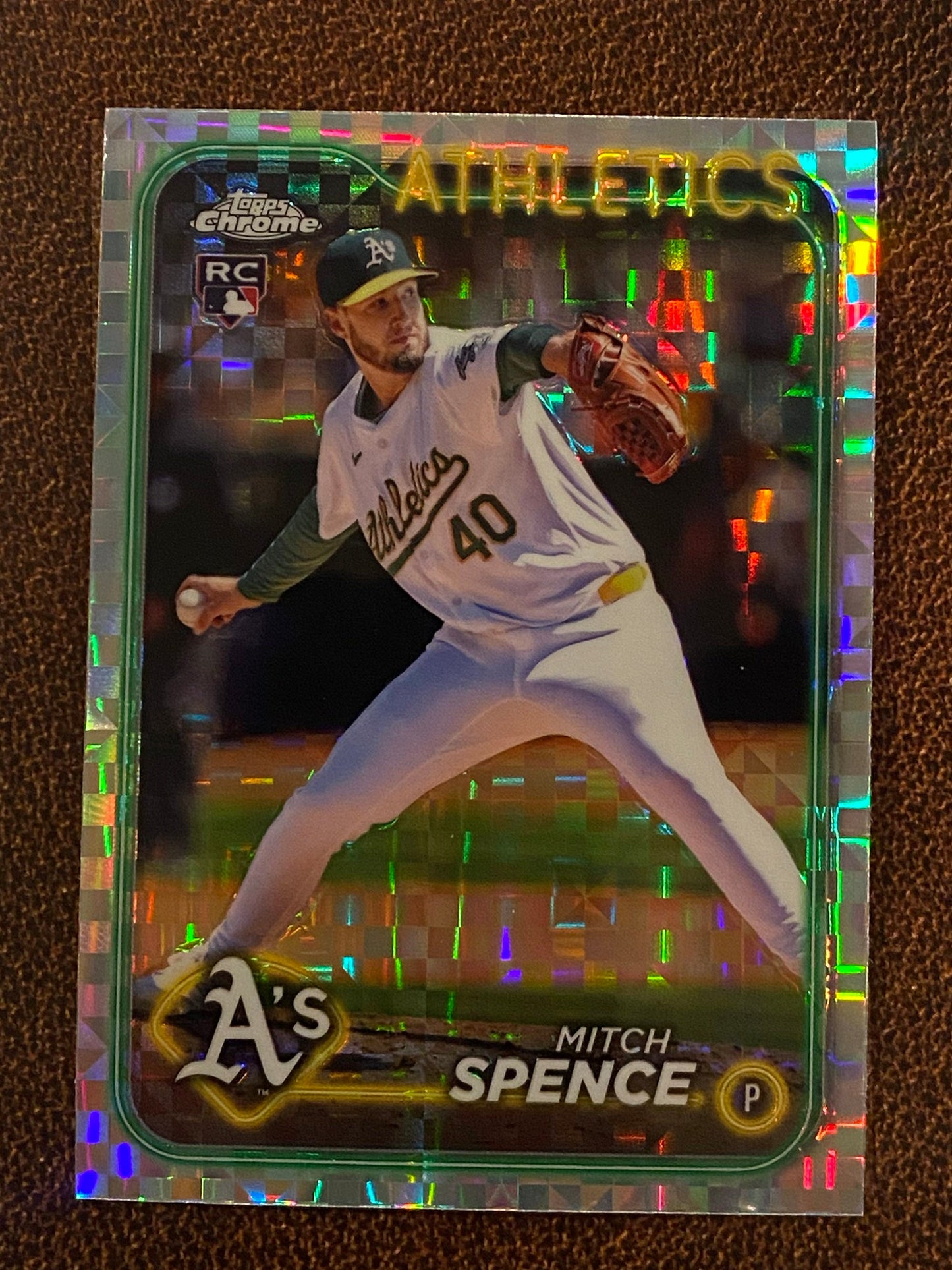 Mitch Spence - 2024 Topps Chrome Update - XFractor - Athletics