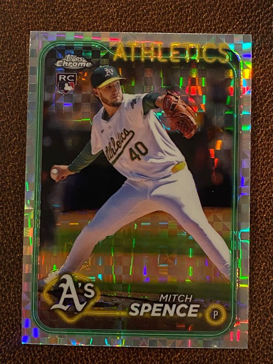 Mitch Spence - 2024 Topps Chrome Update - XFractor - Athletics