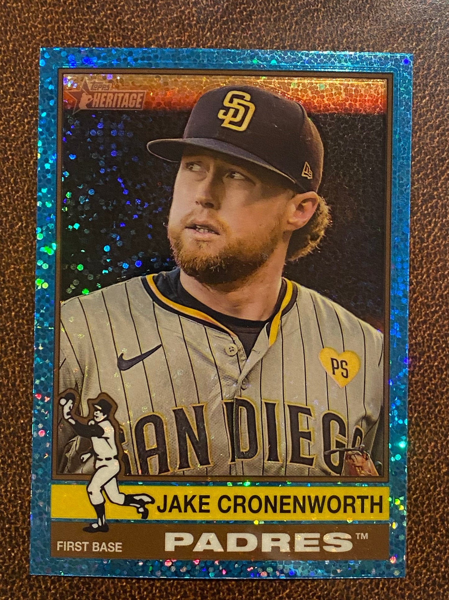 Jake Cronenworth - 2025 Topps Heritage - Blue Sparkle - Padres
