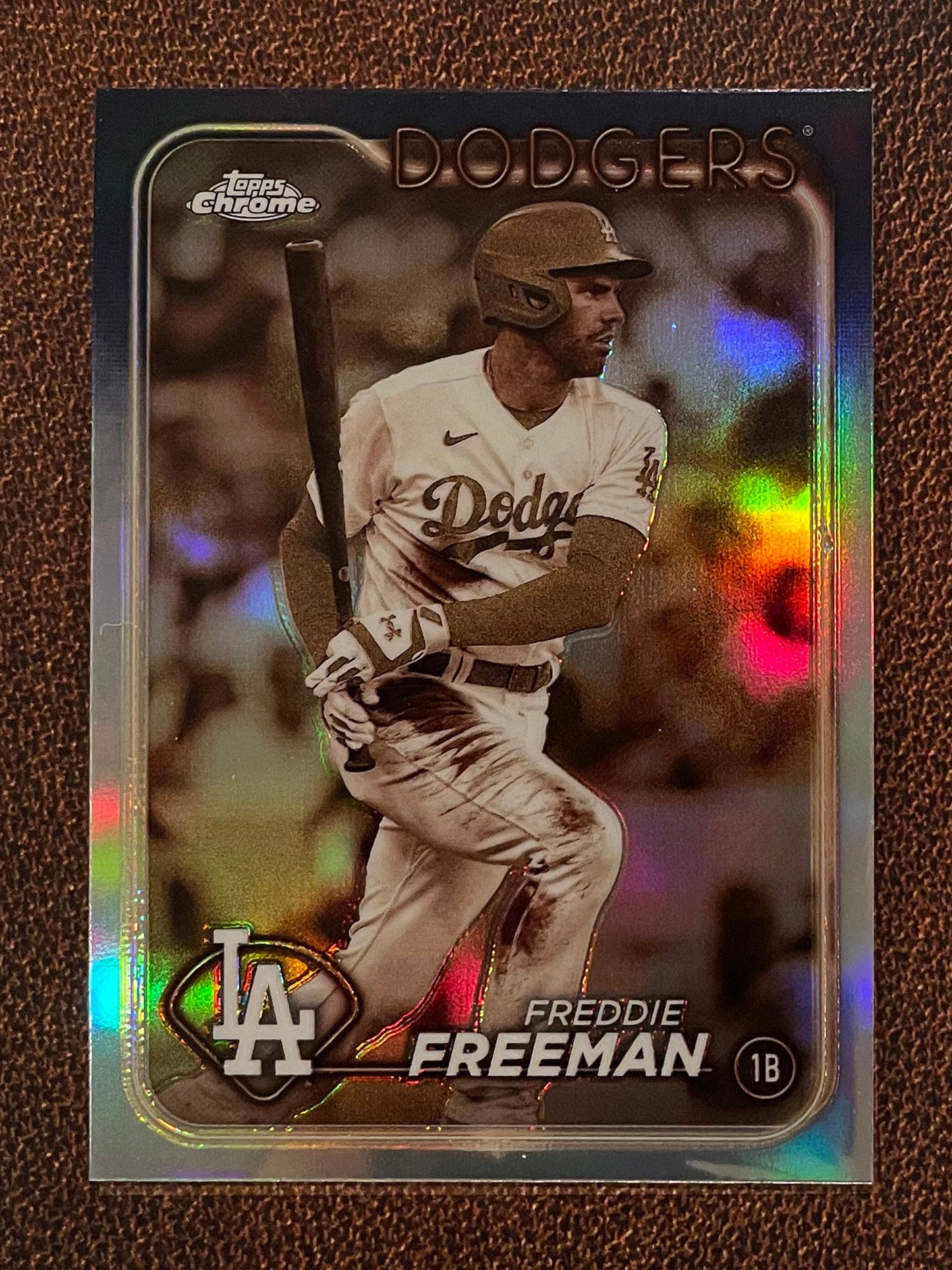 Freddie Freeman - 2024 Topps Chrome - Sepia Refractor - Dodgers