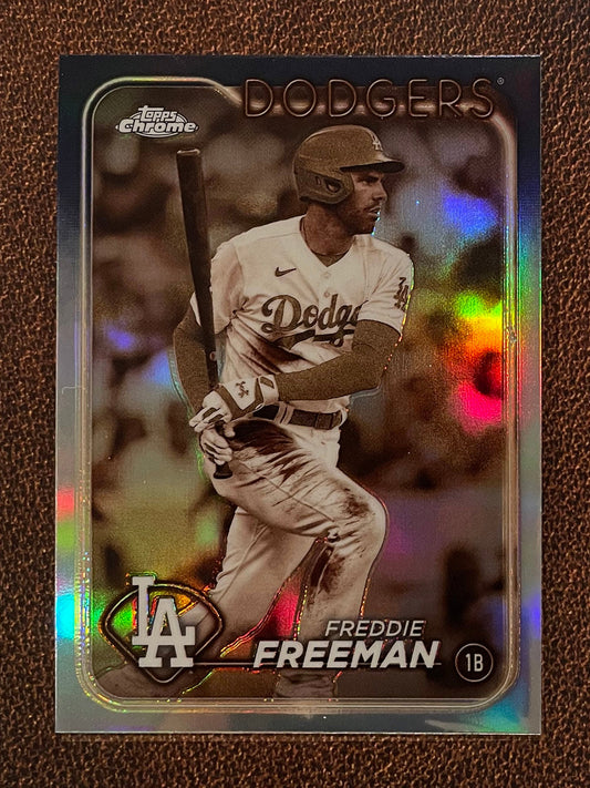 Freddie Freeman - 2024 Topps Chrome - Sepia Refractor - Dodgers