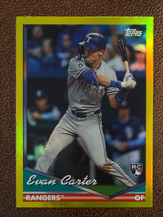 Evan Carter - 2024 Topps Archives - Yellow Foil - Rangers