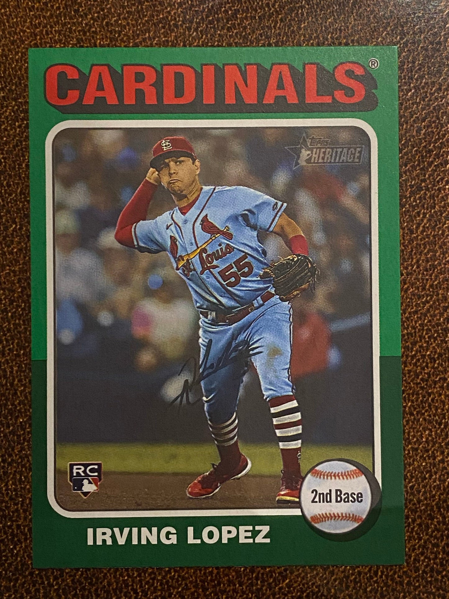 Irving Lopez - 2024 Topps Heritage High Number - Green Border - Cardinals