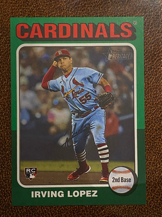 Irving Lopez - 2024 Topps Heritage High Number - Green Border - Cardinals