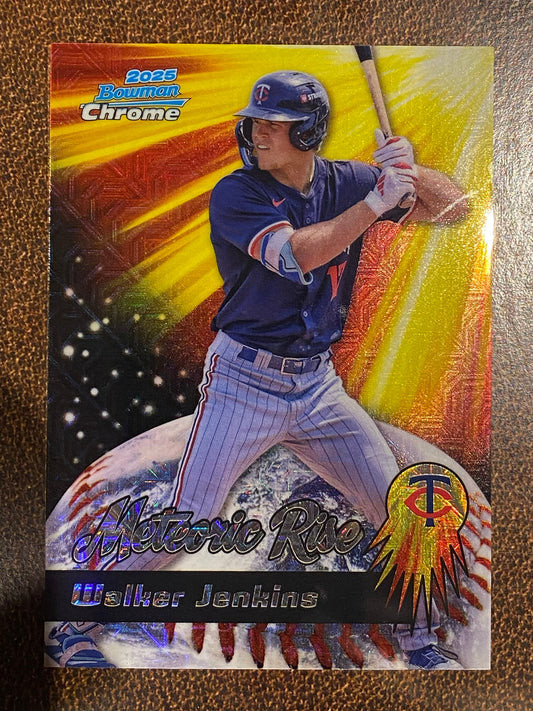 Walker Jenkins - 2025 Bowman Chrome - Meteoric Rise Mojo - Twins