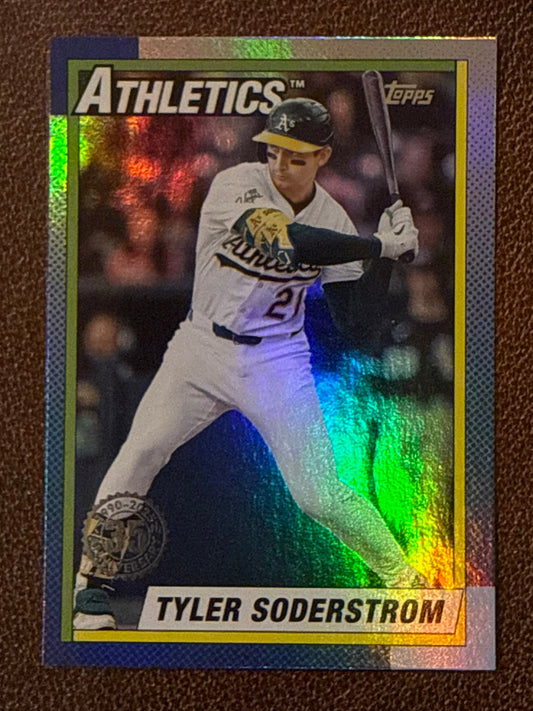 Tyler Soderstrom - 2025 Topps Update - 1990 Foil Insert - Athletics