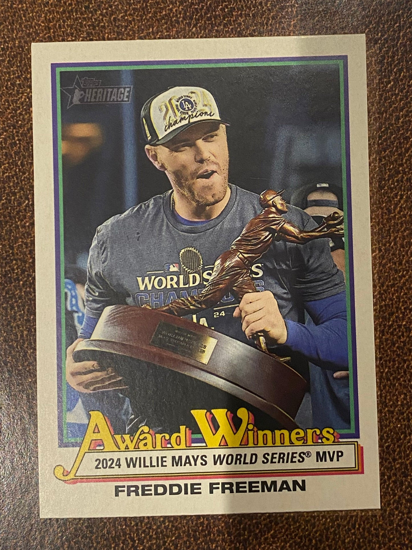 Freddie Freeman - 2025 Topps Heritage High Number - Award Winners Insert - Dodgers