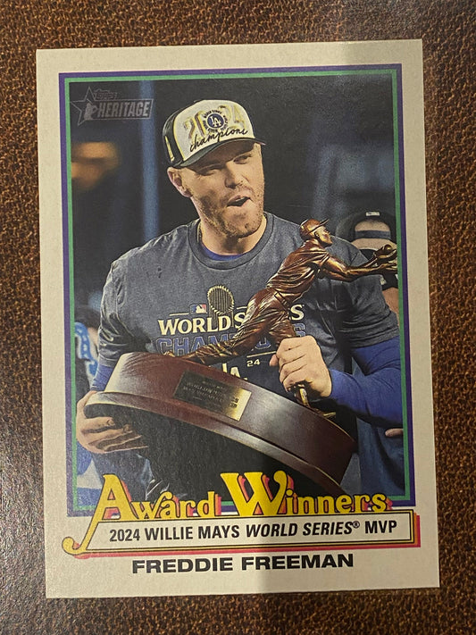 Freddie Freeman - 2025 Topps Heritage High Number - Award Winners Insert - Dodgers