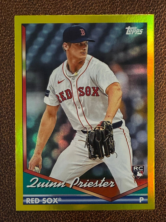 Quinn Priester - 2024 Topps Archives - Yellow Foil - Red Sox