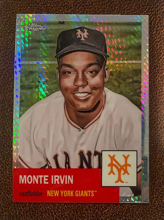 Monte Irvin - 2022 Topps Chrome Platinum Anniversary - Prism Refractor - Giants