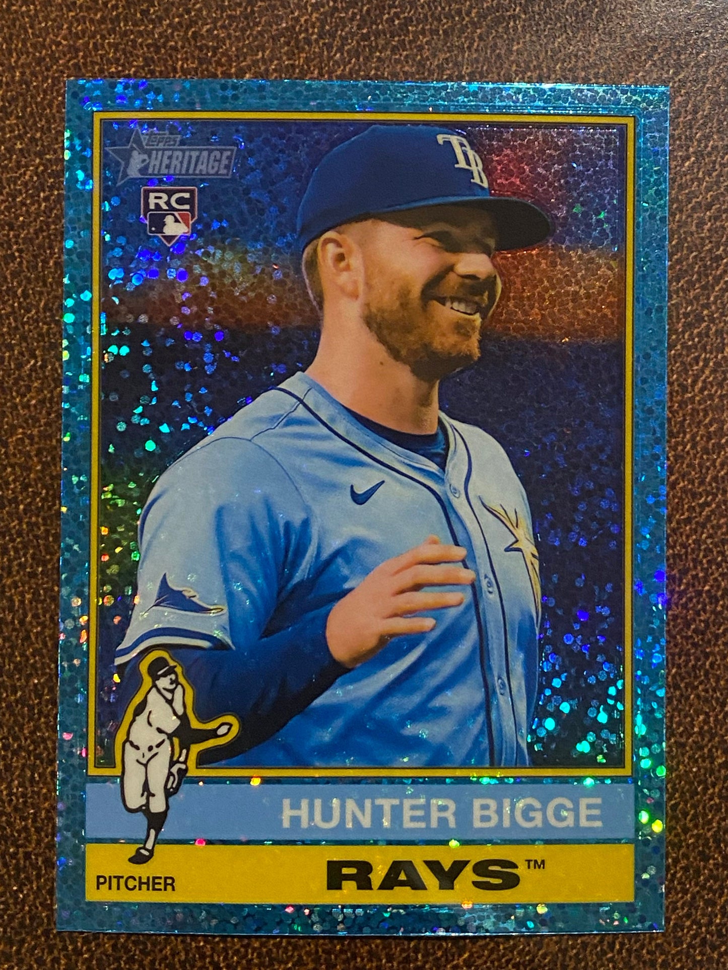Hunter Bigge - 2025 Topps Heritage - Blue Sparkle - Rays