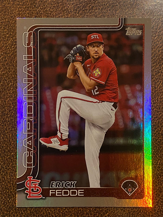 Erick Fedde - 2025 Topps Series 1 - Rainbow Foil - Cardinals
