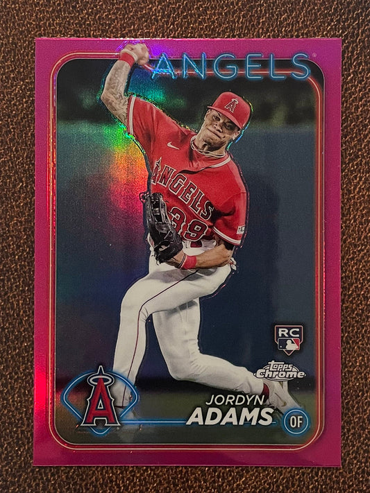 Jordyn Adams - 2024 Topps Chrome - Pink Refractor - Angels