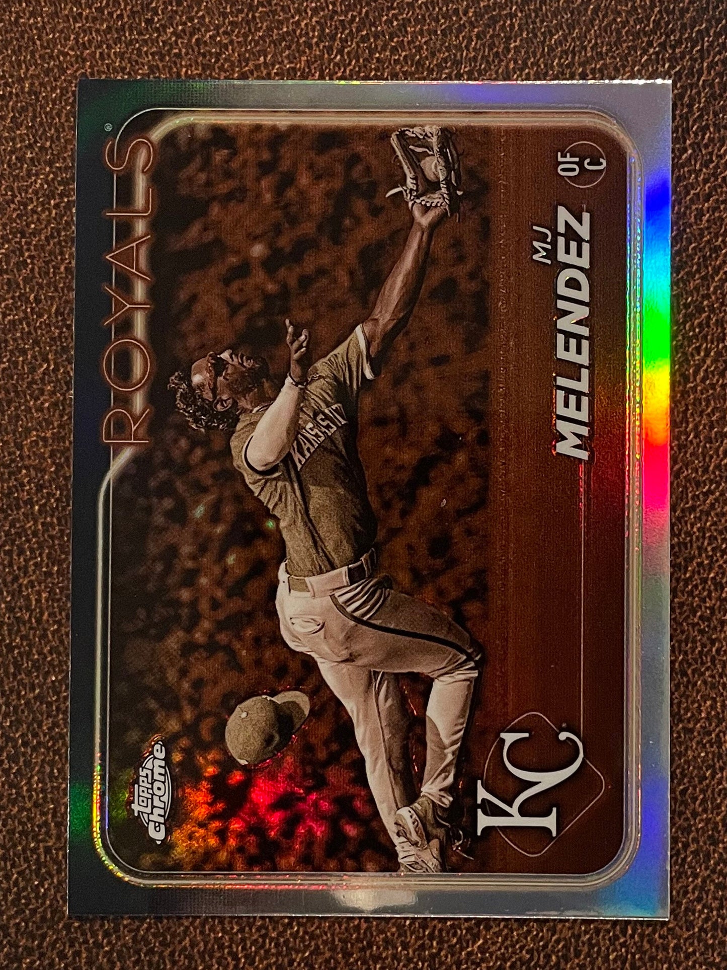 MJ Melendez - 2024 Topps Chrome - Sepia Refractor - Royals