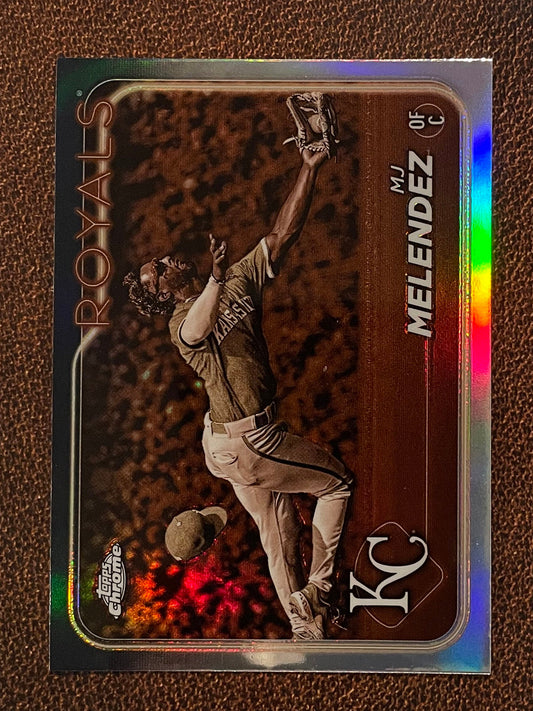 MJ Melendez - 2024 Topps Chrome - Sepia Refractor - Royals