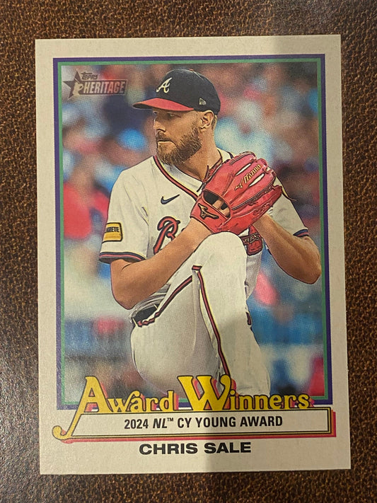 Chris Sale - 2025 Topps Heritage High Number - Award Winners Insert - Braves