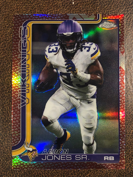 Aaron Jones Sr. - 2025 Topps Chrome - Football Leather Refractor - Vikings