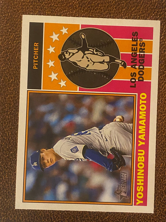 Yoshinobu Yamamoto - 2025 Topps Heritage - Player Icon Insert - Dodgers