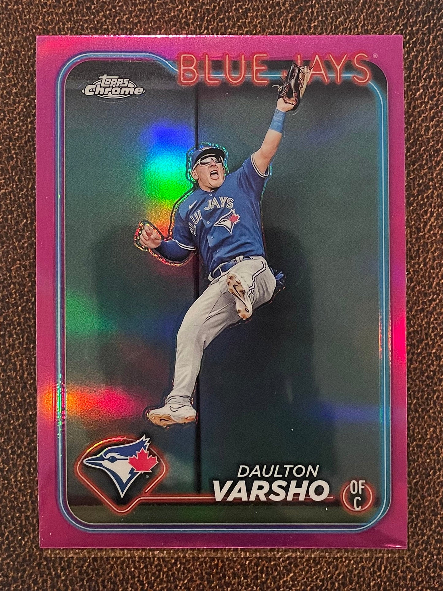 Daulton Varsho - 2024 Topps Chrome - Pink Refractor - Blue Jays