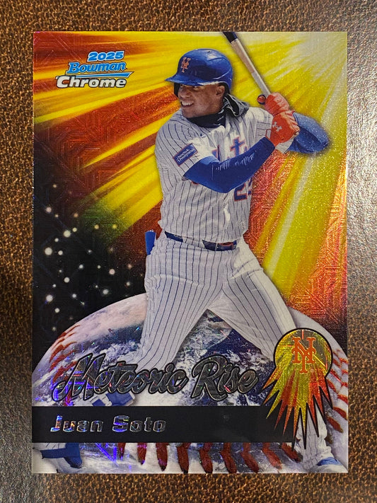 Juan Soto - 2025 Bowman Chrome - Meteoric Rise Mojo - Mets