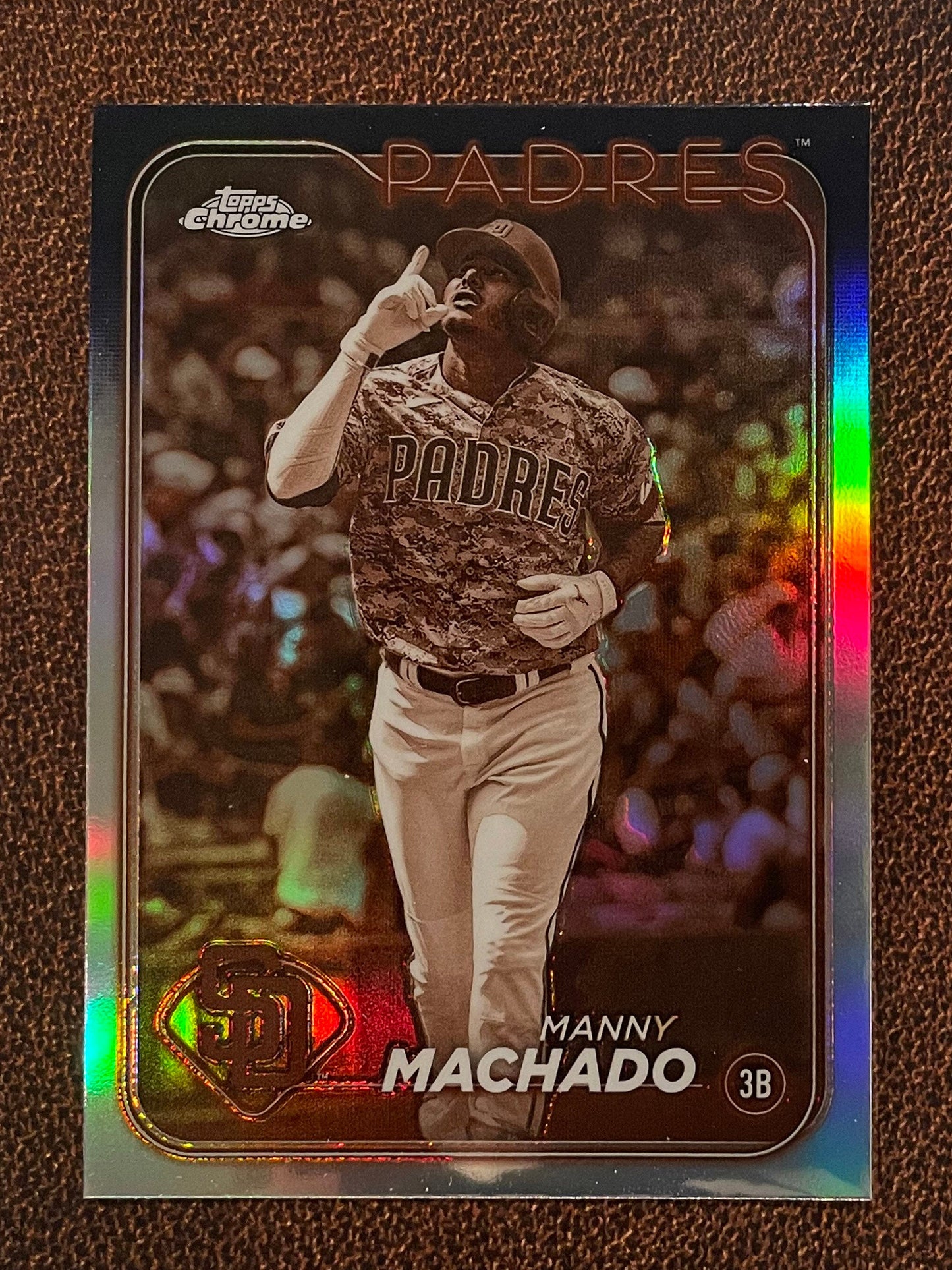 Manny Machado - 2024 Topps Chrome - Sepia Refractor - Padres