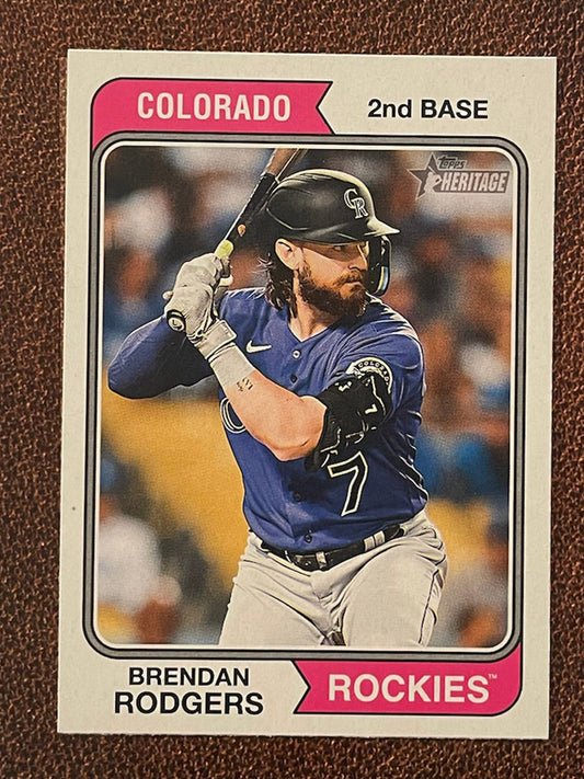 Brendan Rodgers - 2023 Topps Heritage - Short Print - Rockies