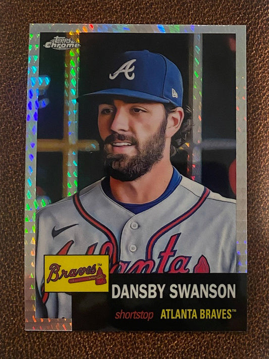 Dansby Swanson - 2022 Topps Chrome Platinum Anniversary - Prism Refractor - Braves