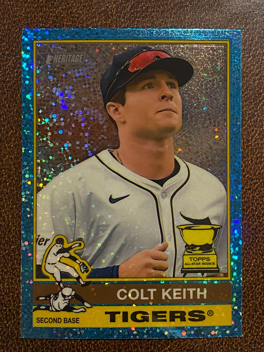 Colt Keith - 2025 Topps Heritage - Blue Sparkle - Tigers