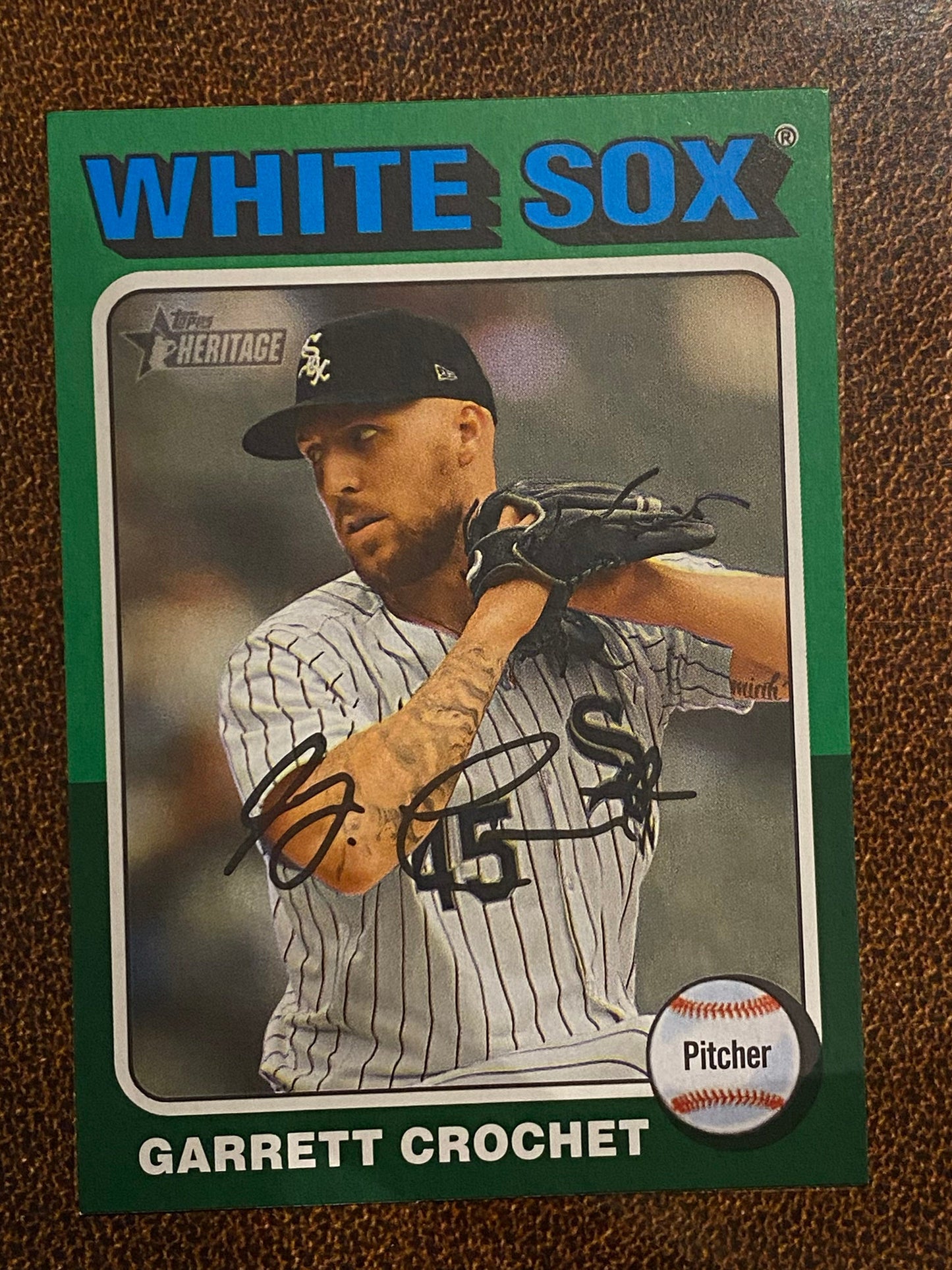 Garrett Crochet - 2024 Topps Heritage High Number - Green Border - White Sox