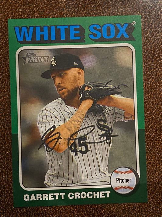 Garrett Crochet - 2024 Topps Heritage High Number - Green Border - White Sox