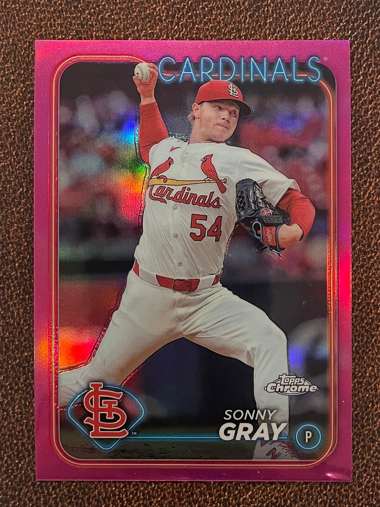 Sonny Gray - 2024 Topps Chrome - Pink Refractor - Cardinals