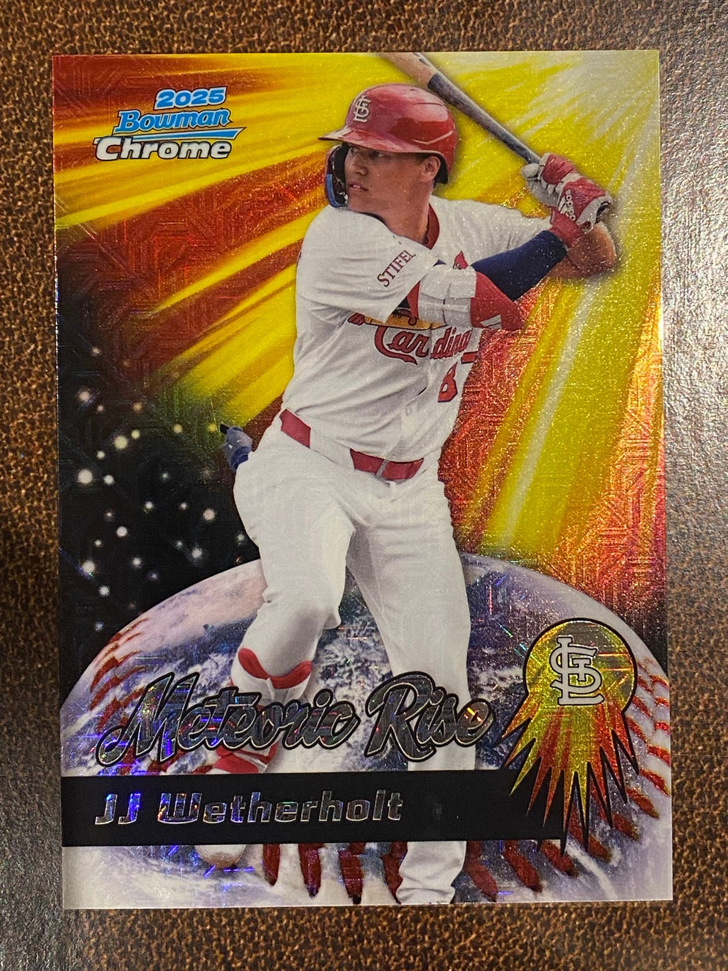 JJ Wetherholt - 2025 Bowman Chrome - Meteoric Rise Mojo - Cardinals