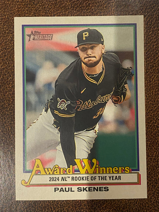 Paul Skenes - 2025 Topps Heritage High Number - Award Winners Insert - Pirates