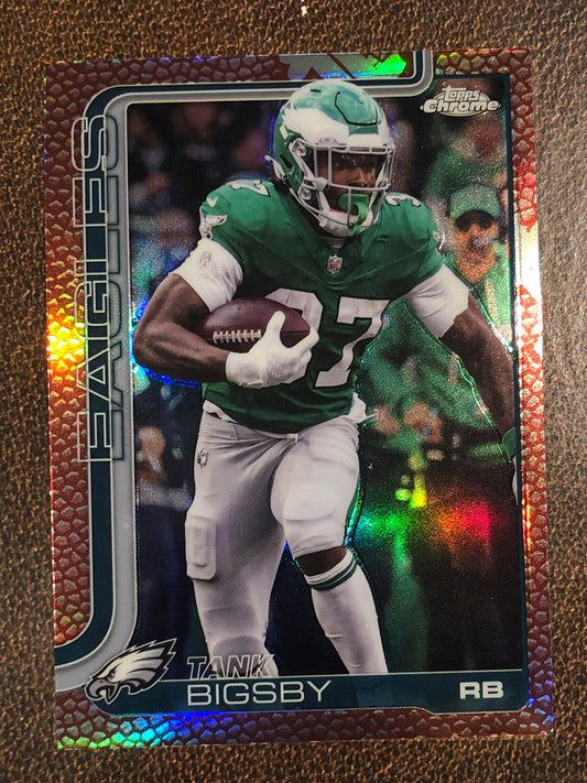 Tank Bigsby - 2025 Topps Chrome - Football Leather Refractor - Eagles