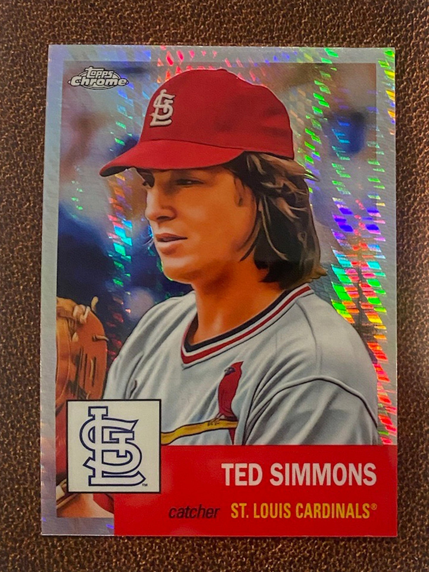 Ted Simmons - 2022 Topps Chrome Platinum Anniversary - Prism Refractor - Cardinals