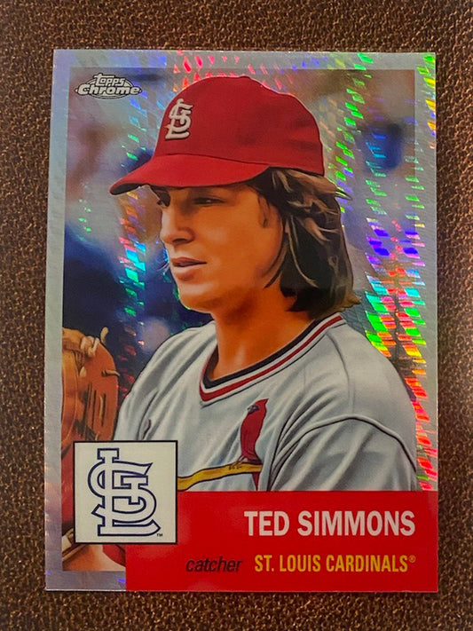 Ted Simmons - 2022 Topps Chrome Platinum Anniversary - Prism Refractor - Cardinals