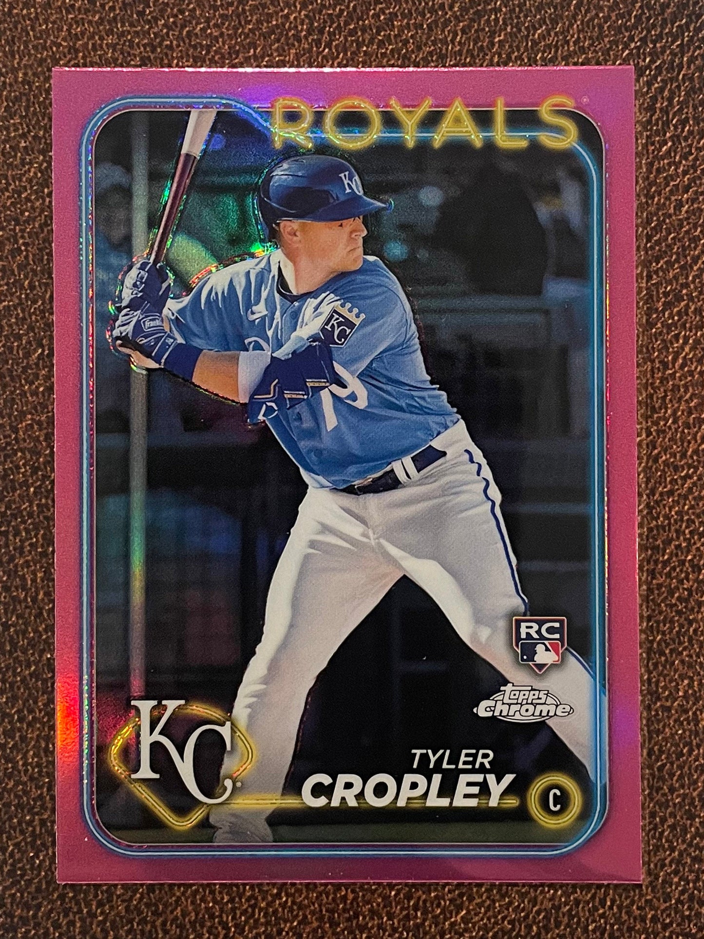 Tyler Cropley - 2024 Topps Chrome - Pink Refractor - Royals