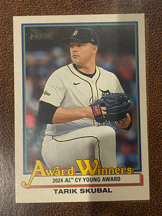 Tarik Skubal - 2025 Topps Heritage High Number - Award Winners Insert - Tigers