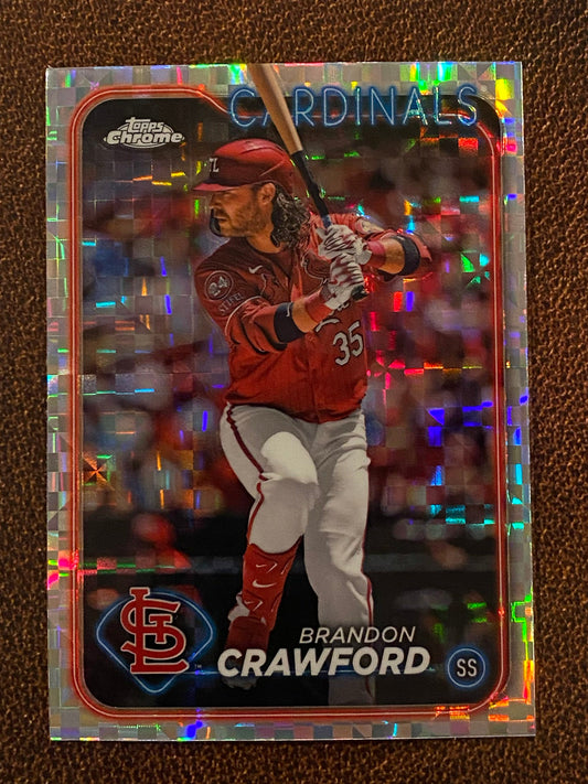 Brandon Crawford - 2024 Topps Chrome Update - XFractor - Cardinals