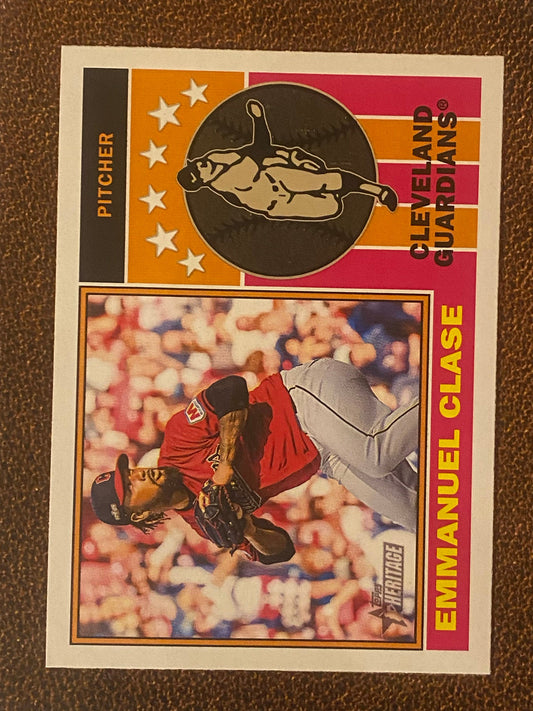 Emmanuel Clase - 2025 Topps Heritage - Player Icon Insert - Guardians