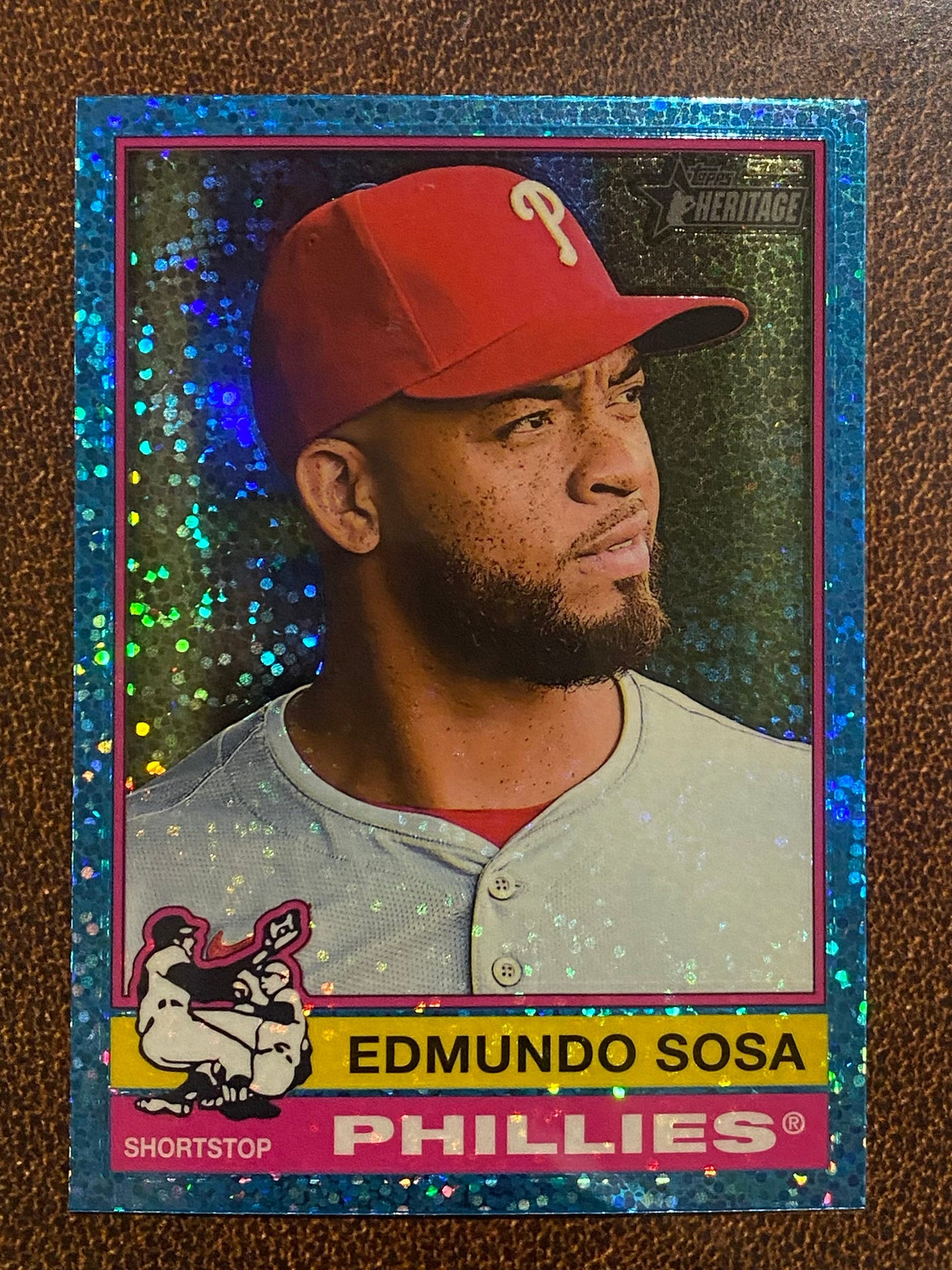 Edmundo Sosa - 2025 Topps Heritage - Blue Sparkle - Phillies