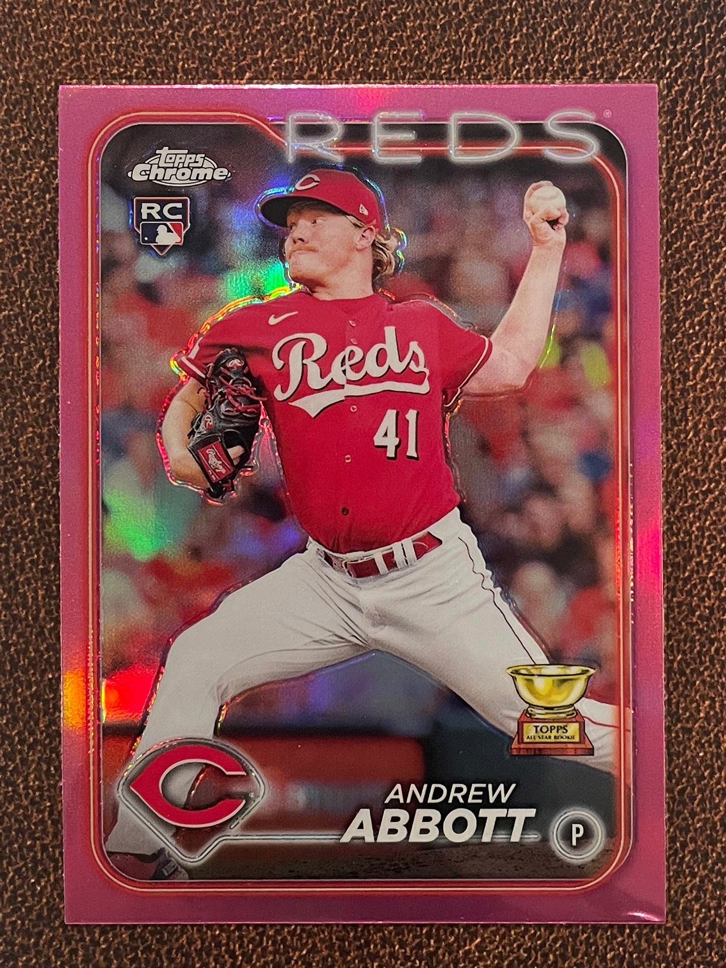 Andrew Abbott - 2024 Topps Chrome - Pink Refractor - Reds