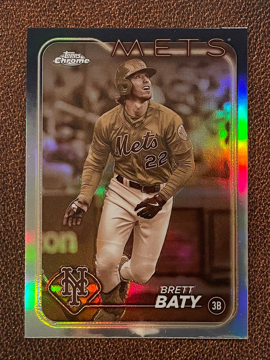 Brett Baty - 2024 Topps Chrome - Sepia Refractor - Mets