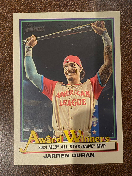 Jarren Duran - 2025 Topps Heritage High Number - Award Winners Insert - Red Sox